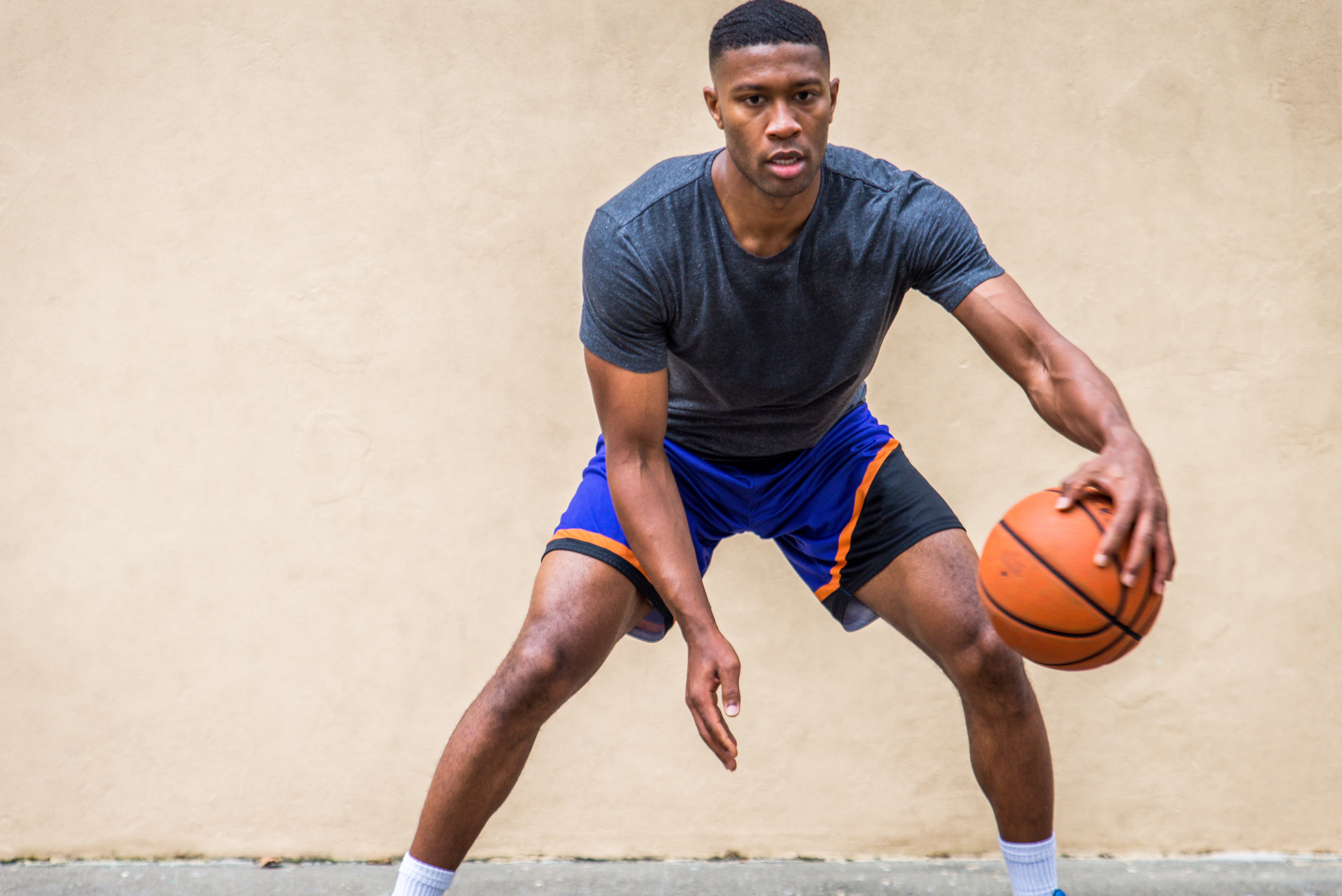 Basketball Player Training Outdoors